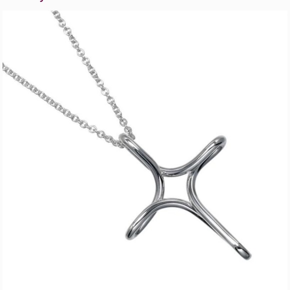 Tiffany & Co. Jewelry - Tiffany & Co Elsa Peretti open Silver Cross Pendant Necklace